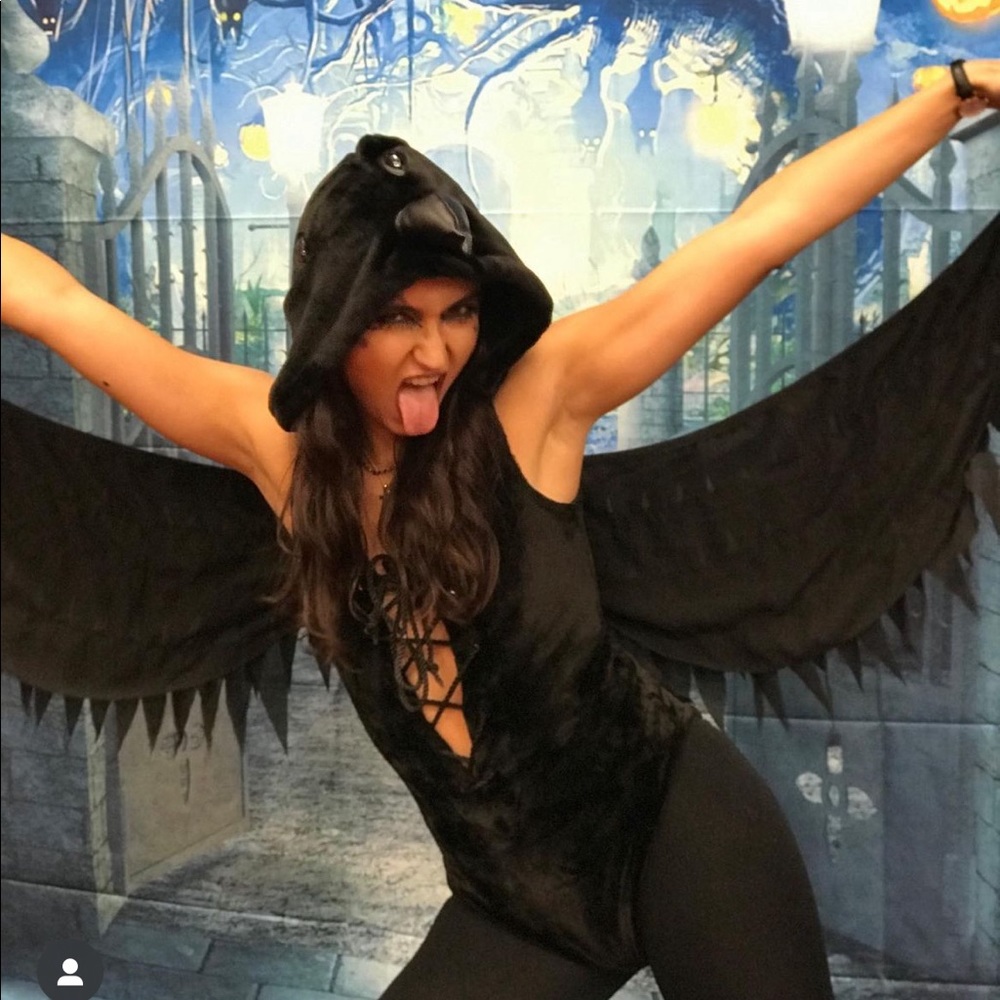 Halloween Raven Costume with Wings